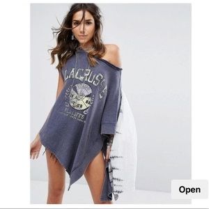 Free People Off Side Tie Dye Pullover